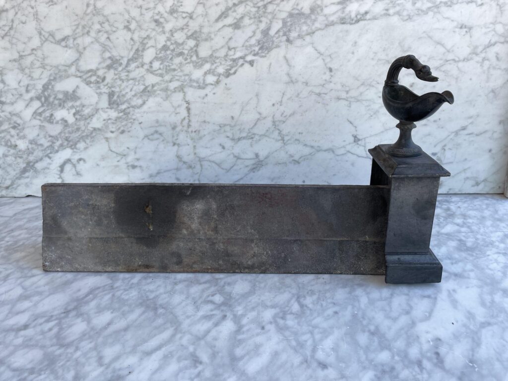 Elegant Set of Cast-Iron Antique Andirons