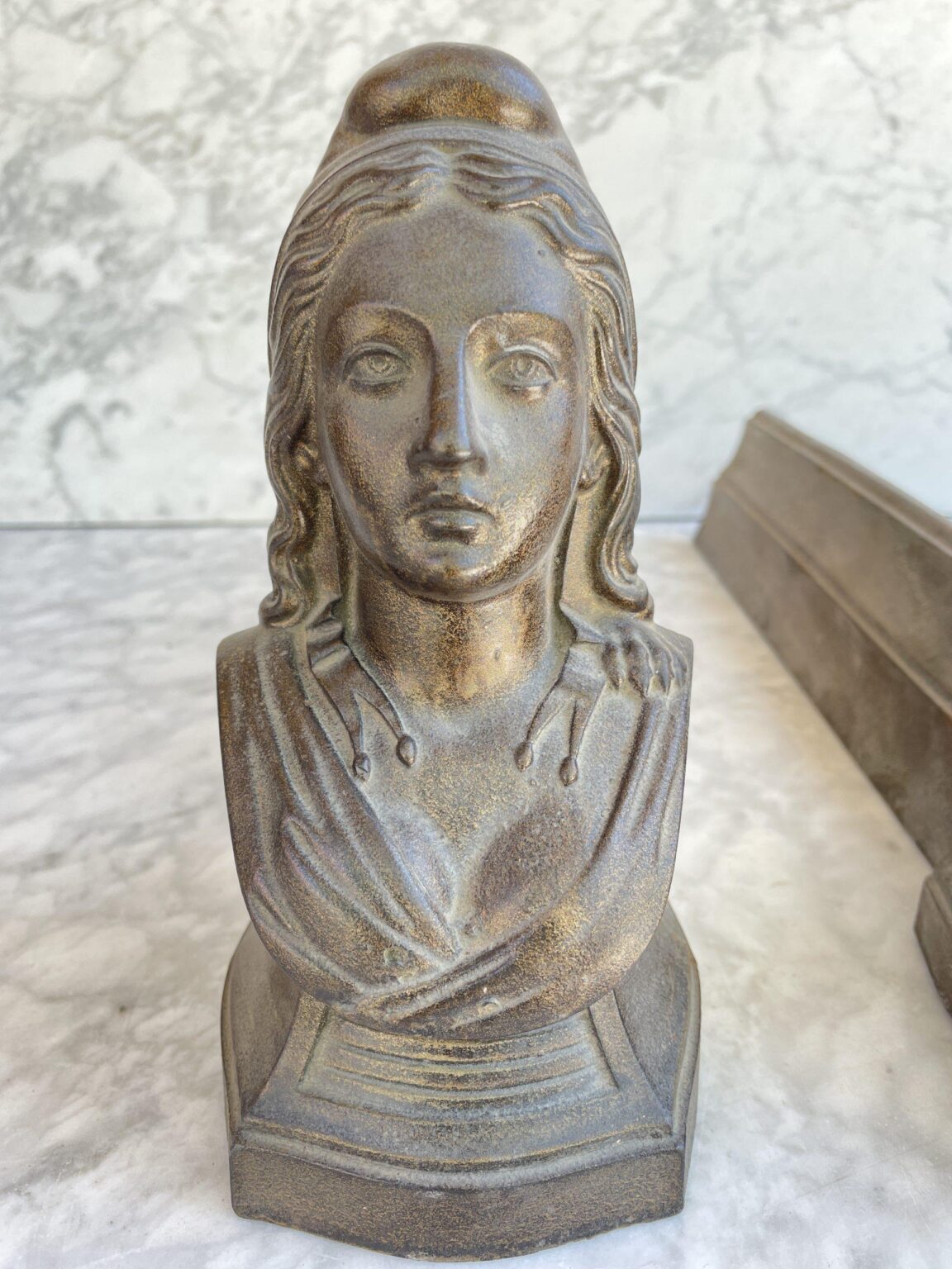 Set of Two Antique Busts — detail 1