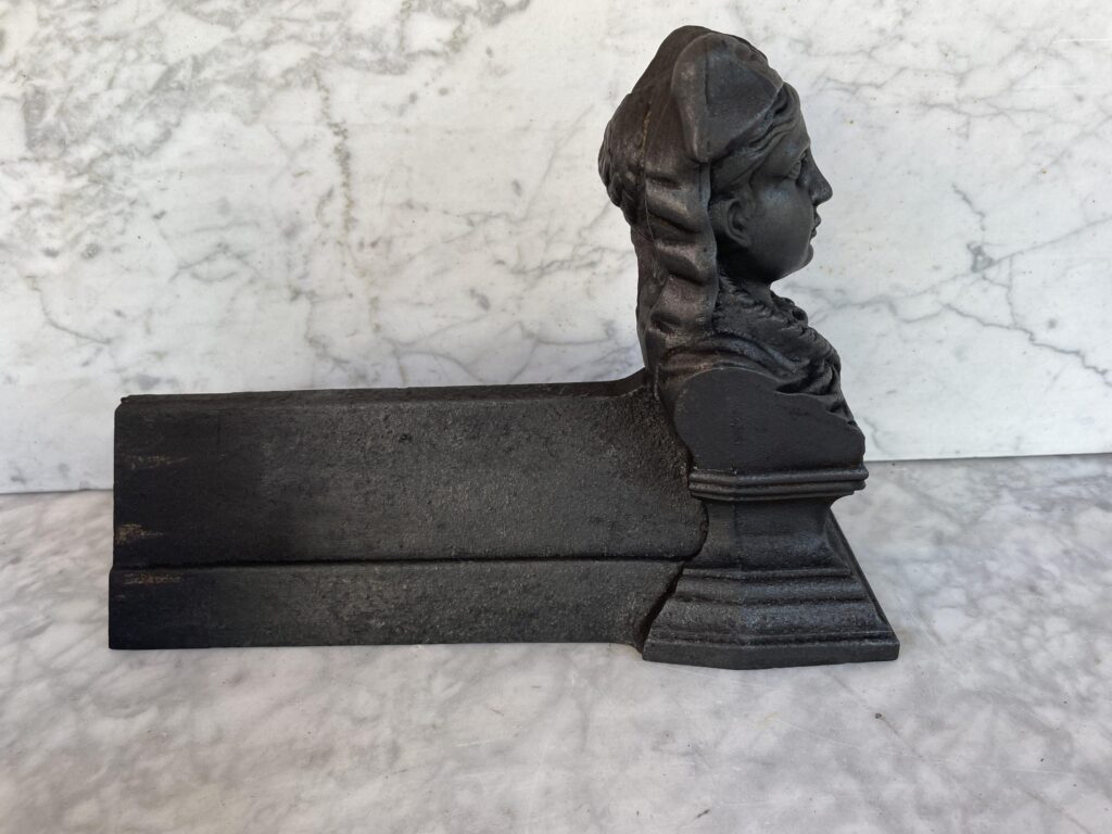 Set of Cast-Iron Antique Andirons