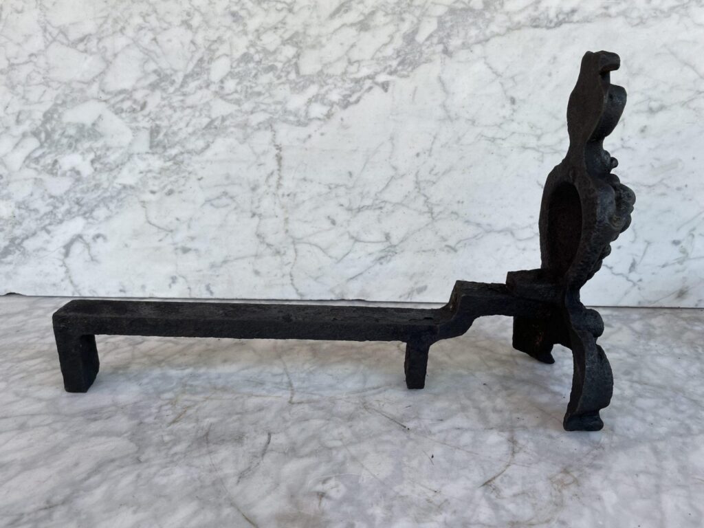Set Antieke Gietijzeren Vuurbokken