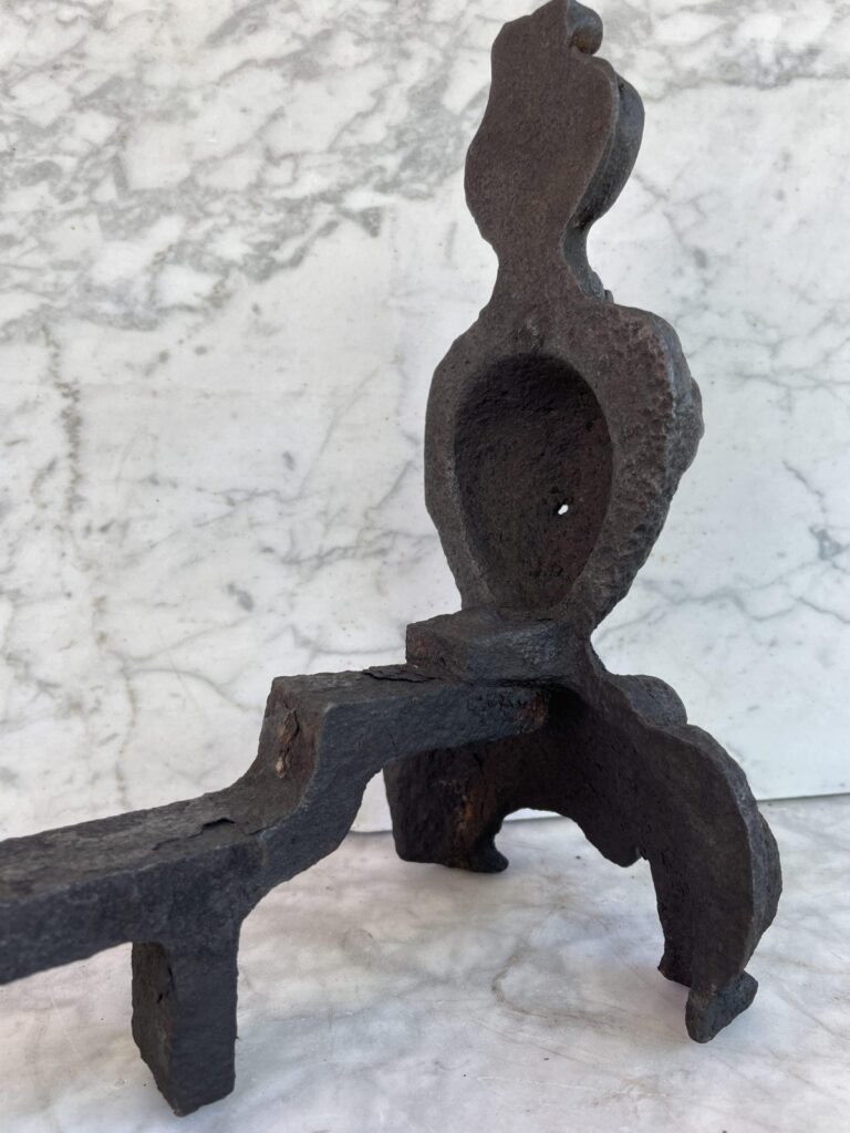 Set Antieke Gietijzeren Vuurbokken