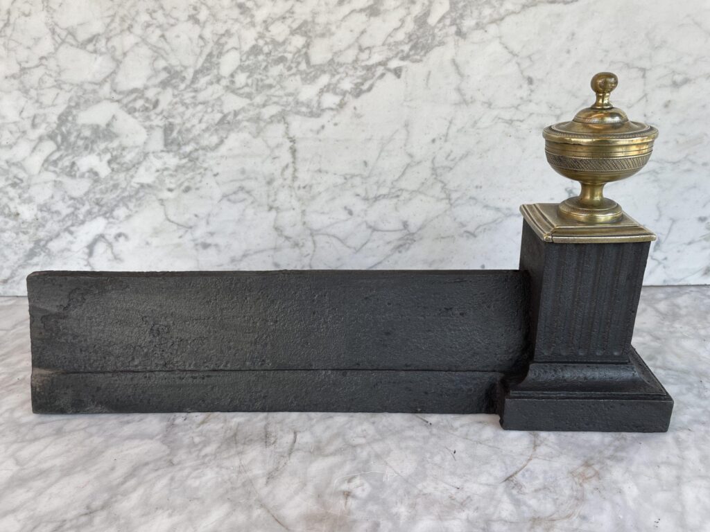 Beautiful Set of Antique French Brass Andirons