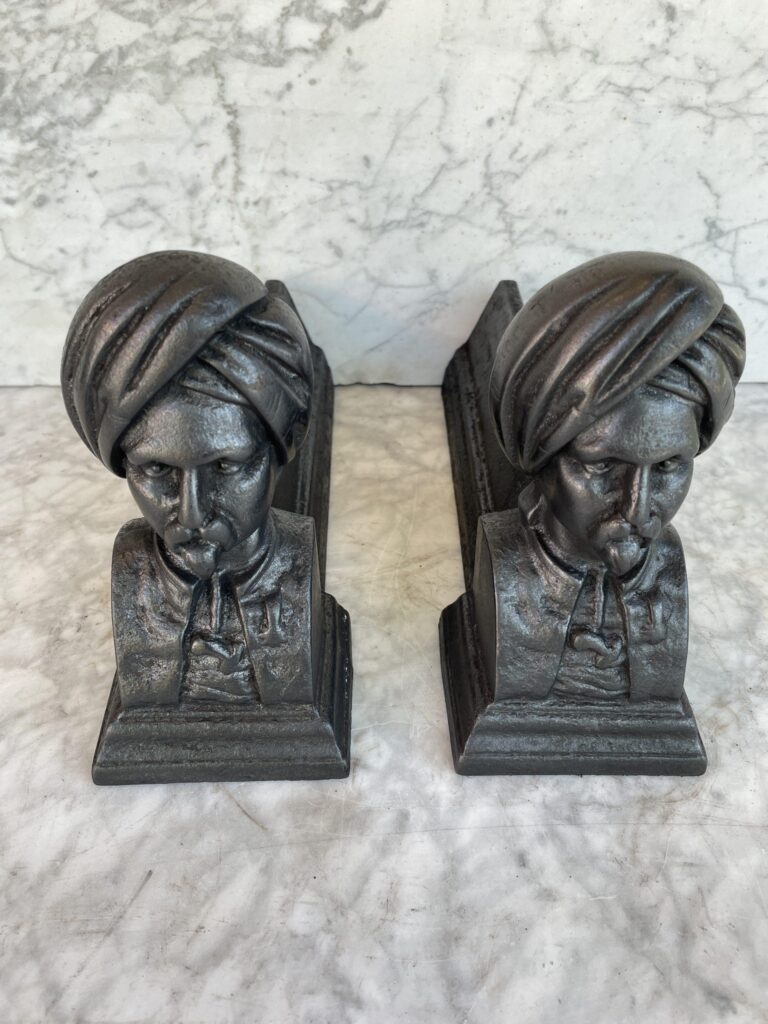 Set of Antique French Andirons — detail 2