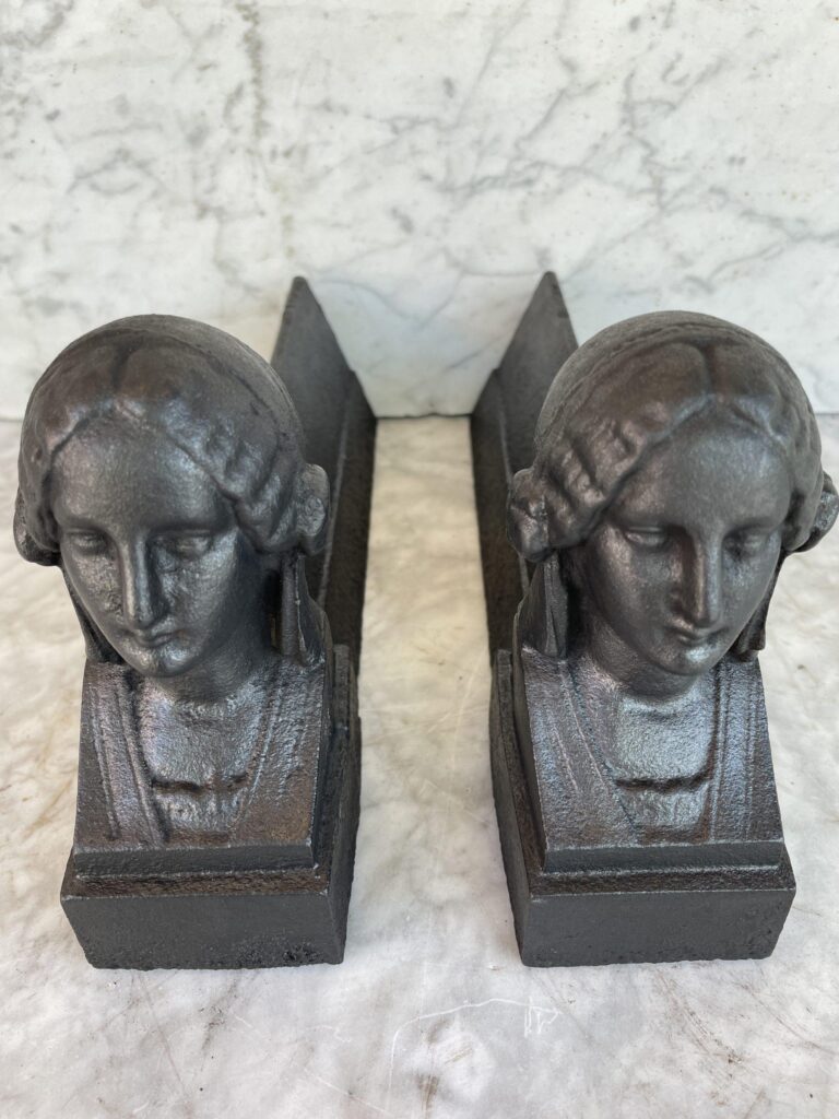 Set of Antique French Andirons — detail 1