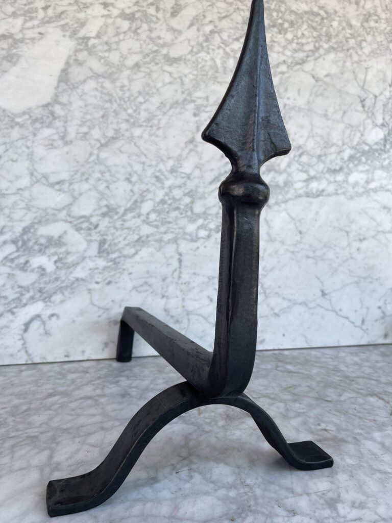 Set of Antique Wrought-Iron Andirons