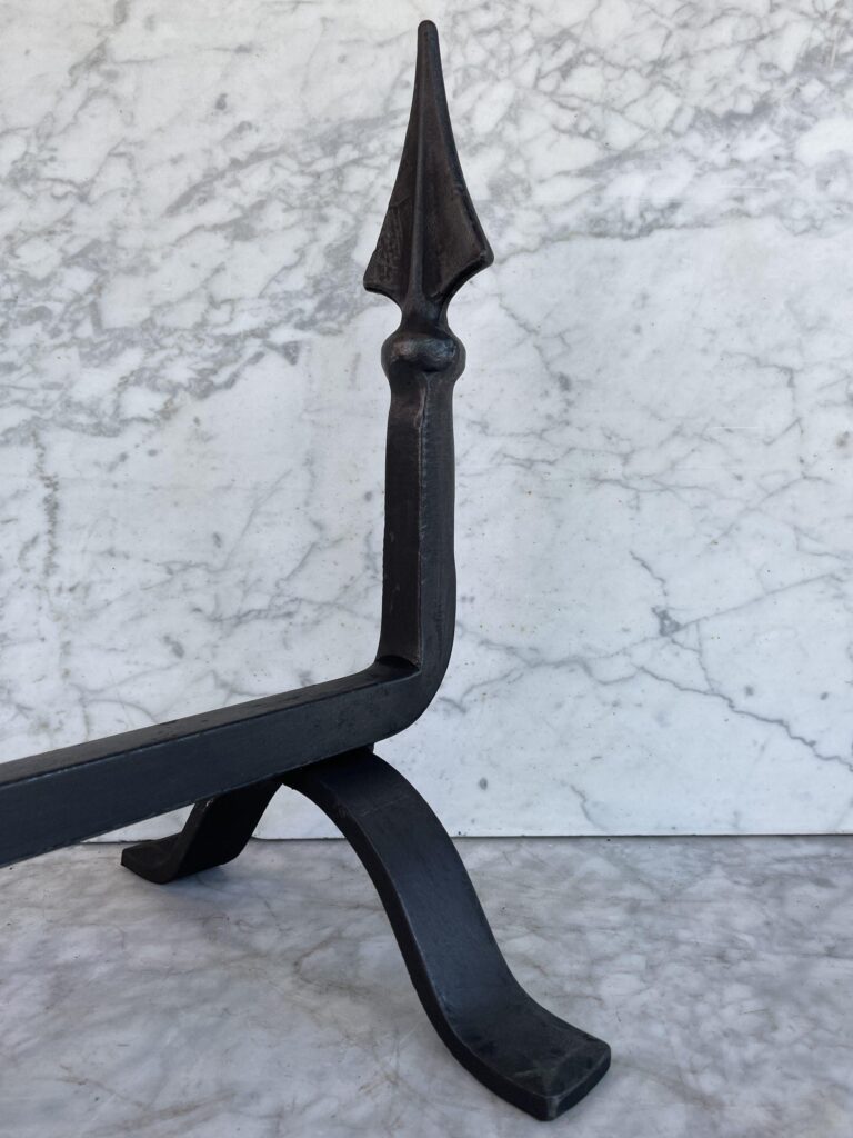 Set of Antique Wrought-Iron Andirons