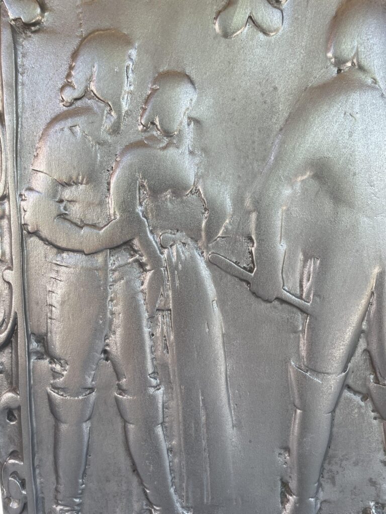 Antique Cast-Iron Fireback — detail 2