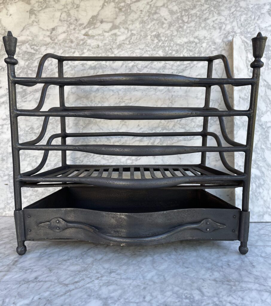 Antique Forged Cast-Iron Fire Basket