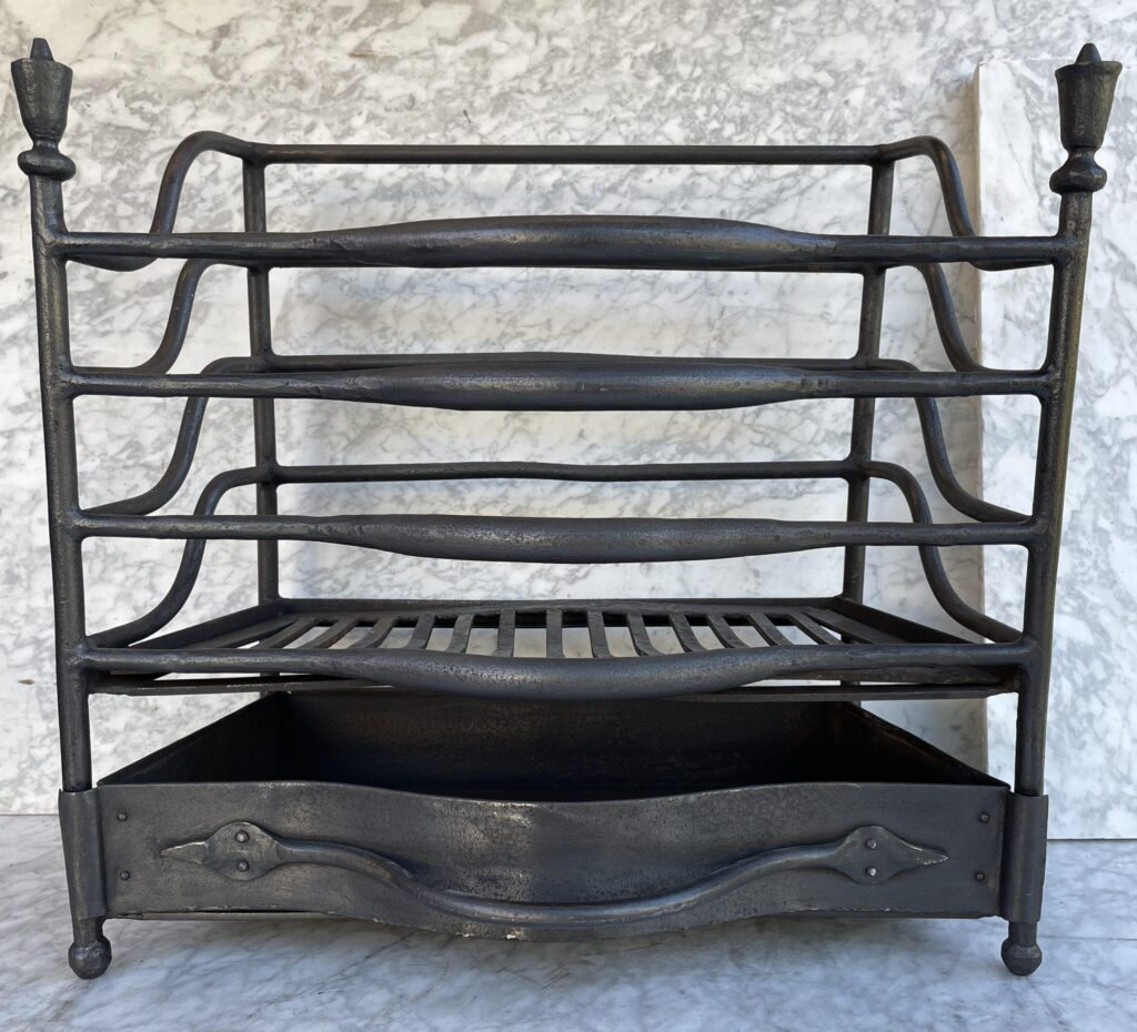 Antique Forged Cast-Iron Fire Basket