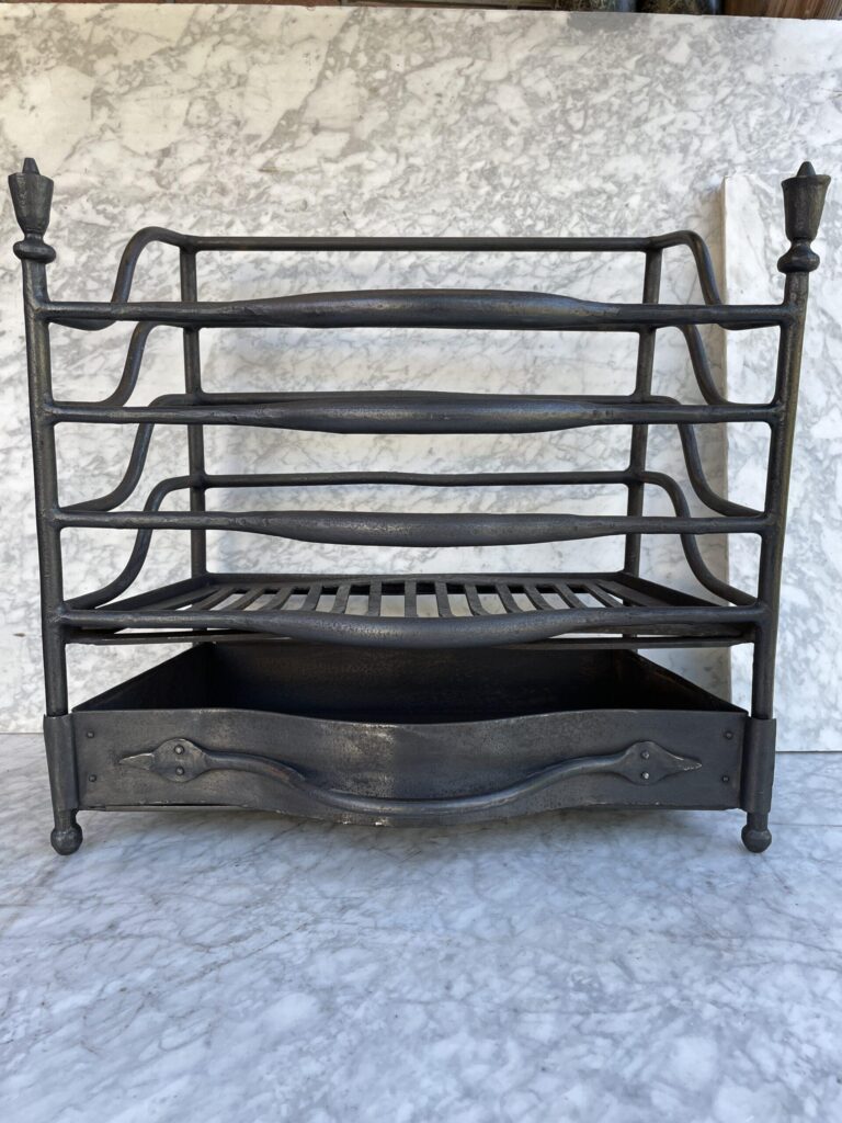 Antique Forged Cast-Iron Fire Basket
