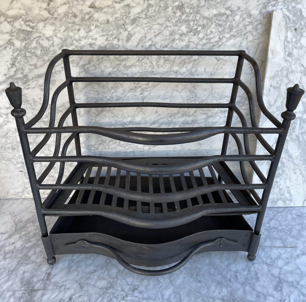 Antique Forged Cast-Iron Fire Basket