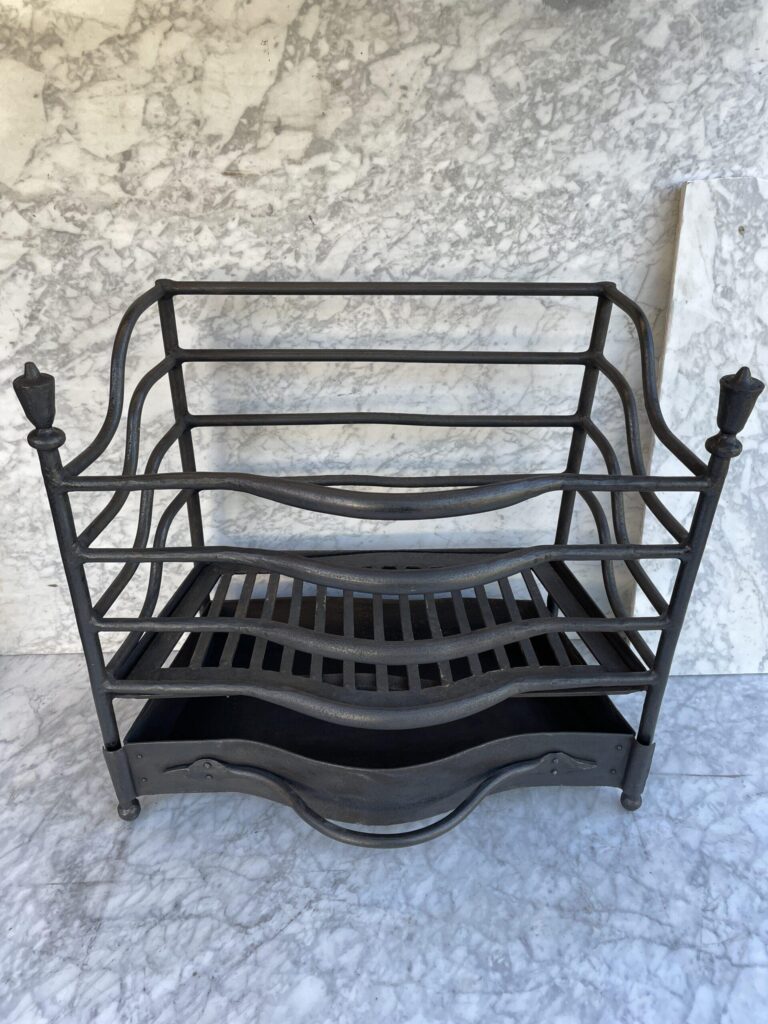 Antique Forged Cast-Iron Fire Basket