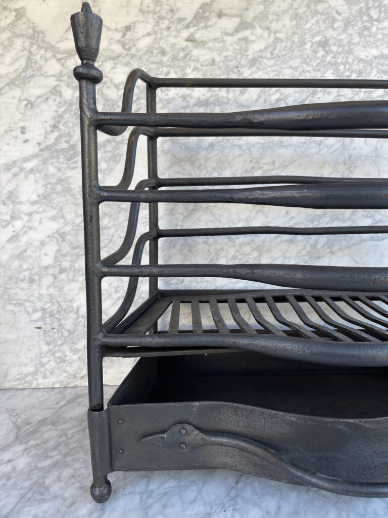 Antique Forged Cast-Iron Fire Basket