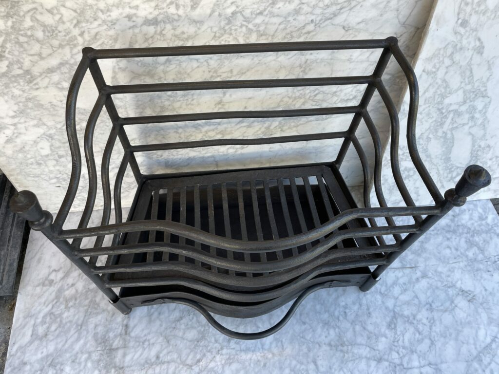 Antique Forged Cast-Iron Fire Basket