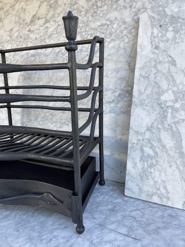 Antique Forged Cast-Iron Fire Basket