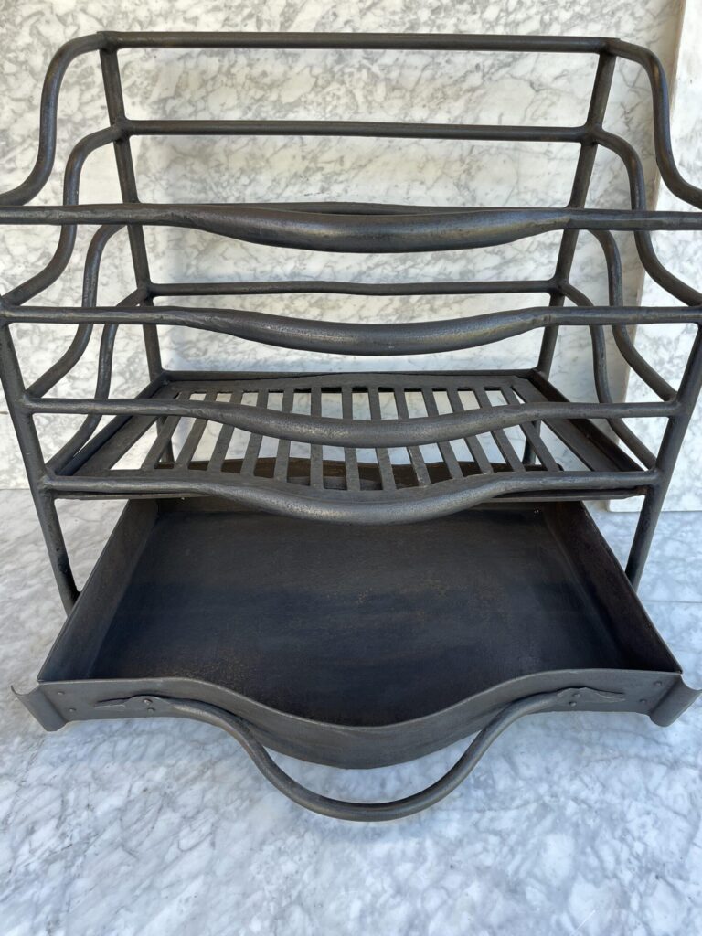 Antique Forged Cast-Iron Fire Basket