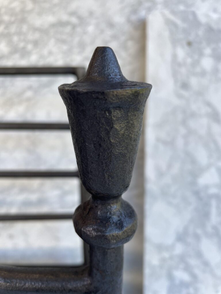 Antique Forged Cast-Iron Fire Basket