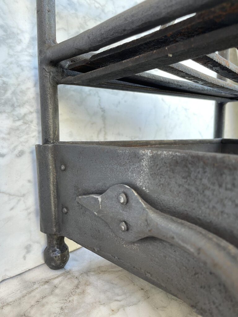 Antique Forged Cast-Iron Fire Basket