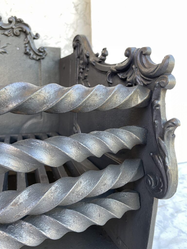 Antique French Cast-Iron Fire Basket