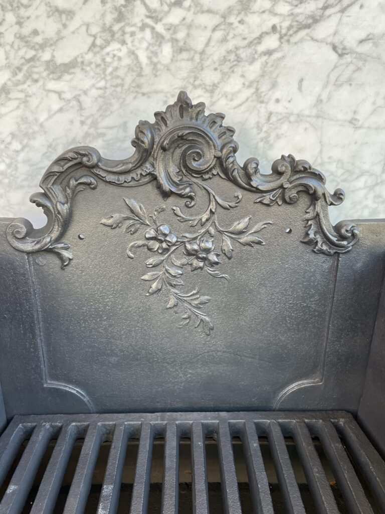 Antique French Cast-Iron Fire Basket
