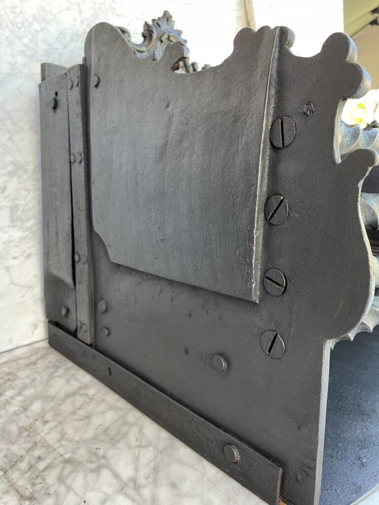 Antique French Cast-Iron Fire Basket