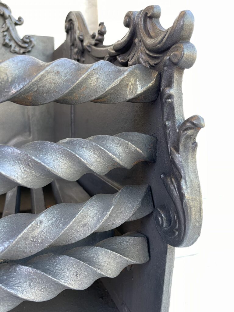 Antique French Cast-Iron Fire Basket