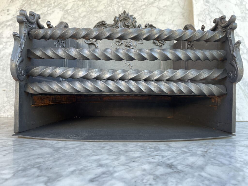 Antique French Cast-Iron Fire Basket