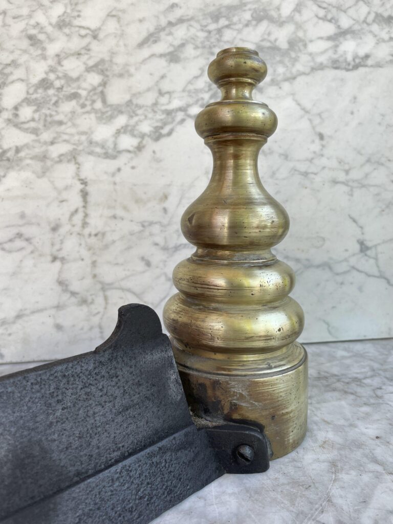 Set of Antique French Brass Andirons