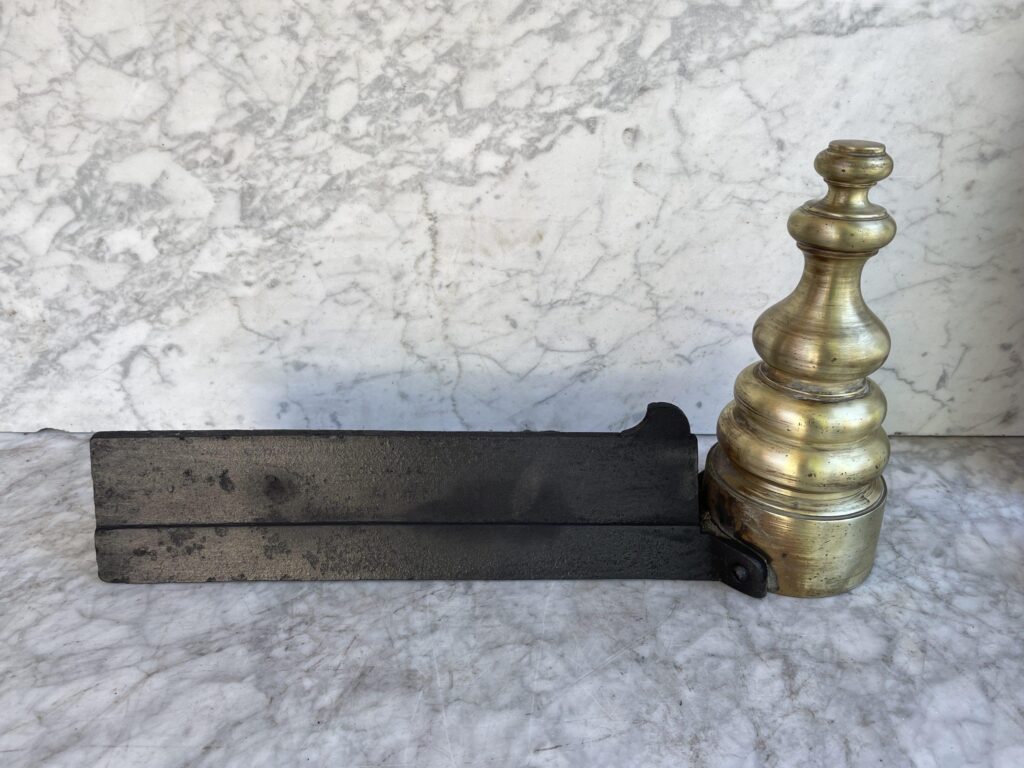 Set of Antique French Brass Andirons