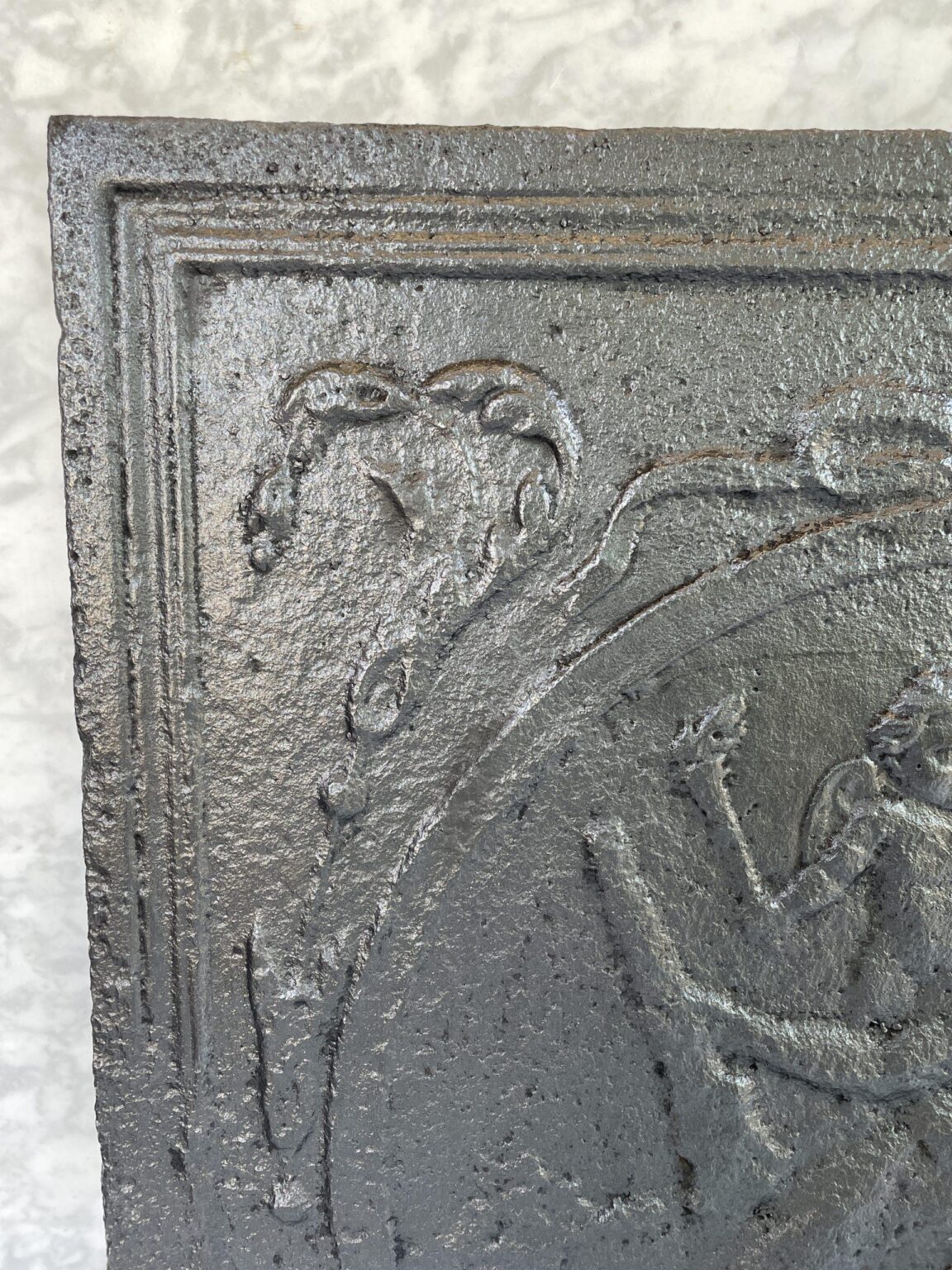 Cast-Iron Antique Fireback (available as a set) — detail 2