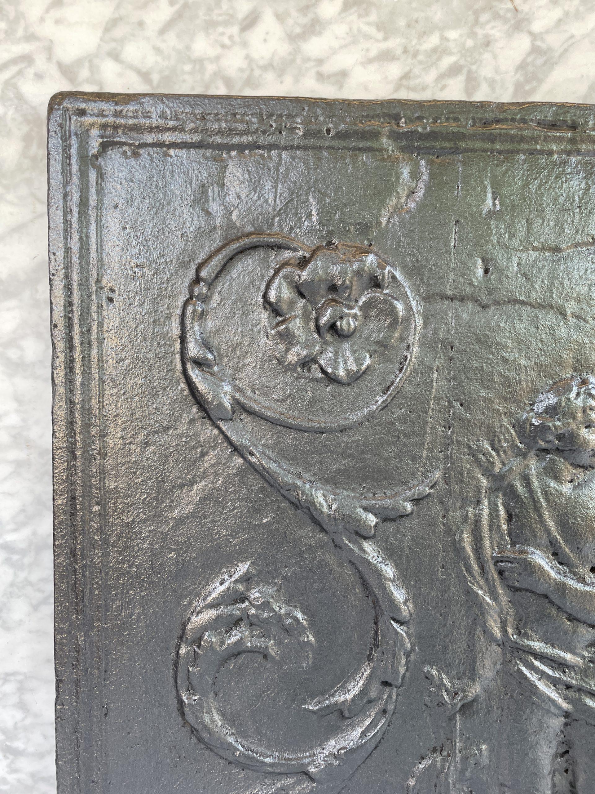 Gietijzeren Antieke Haardplaat - Afbeelding 3