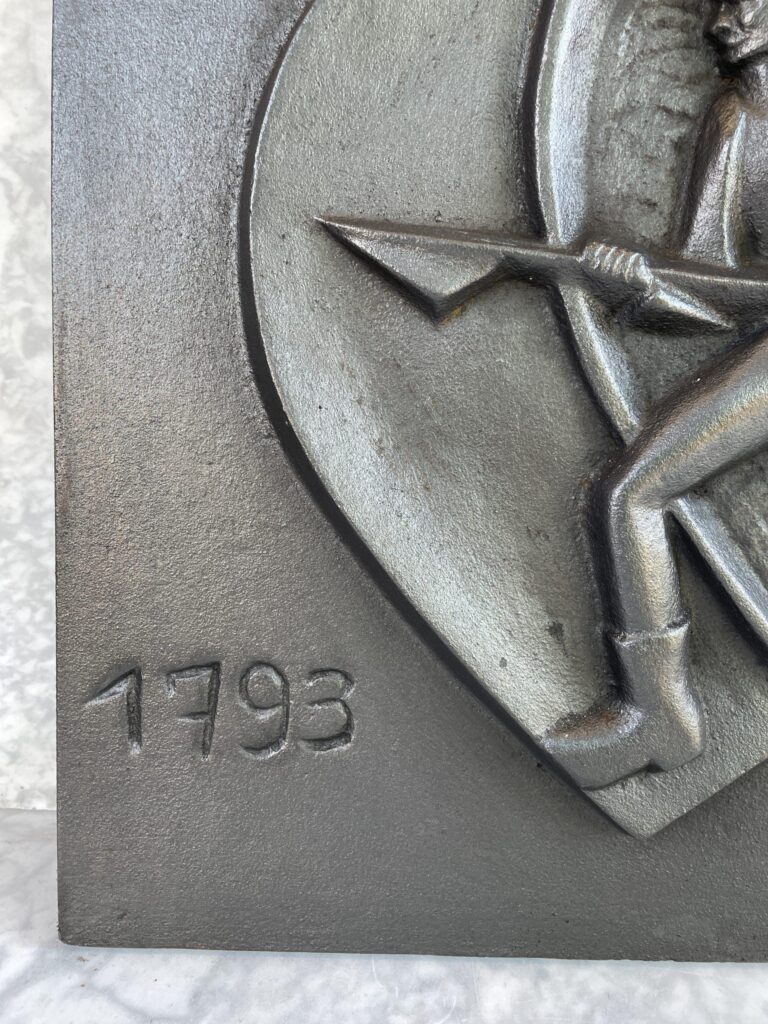 Beautiful Modernist Cast-Iron Fireback — detail 2