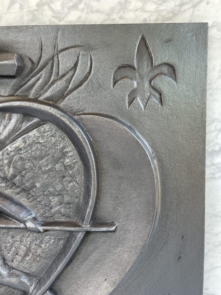 Beautiful Modernist Cast-Iron Fireback