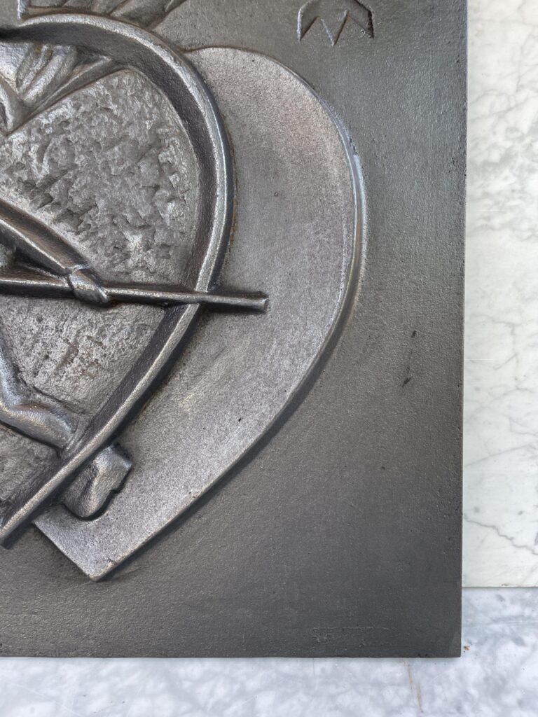 Beautiful Modernist Cast-Iron Fireback