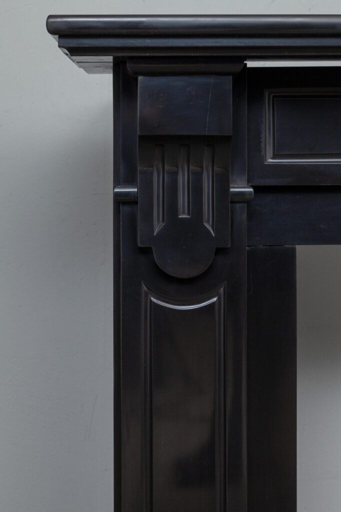 NEOCLASSIC BLACK MARBLE ANTIQUE FIREPLACE