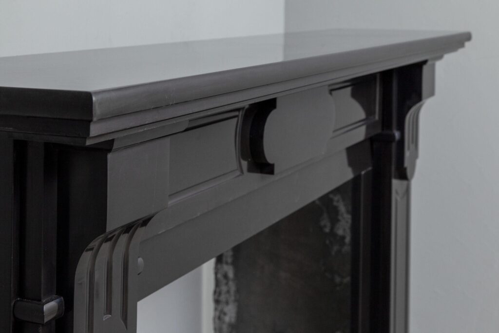 NEOCLASSIC BLACK MARBLE ANTIQUE FIREPLACE