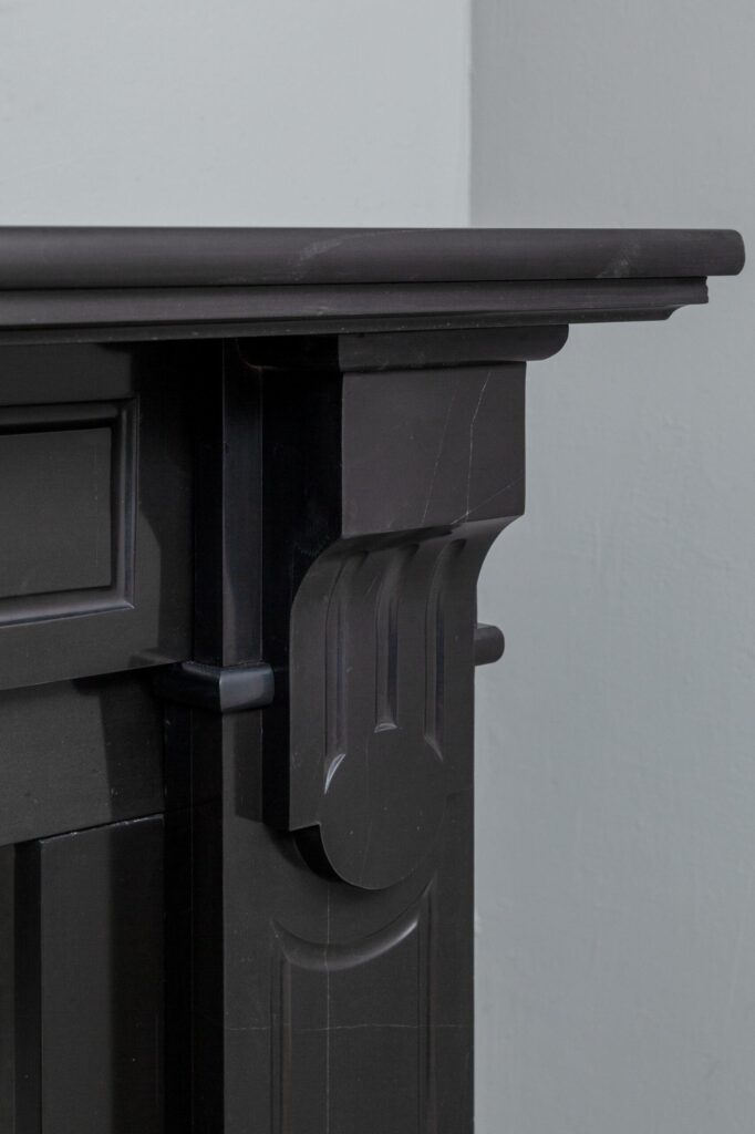 NEOCLASSIC BLACK MARBLE ANTIQUE FIREPLACE