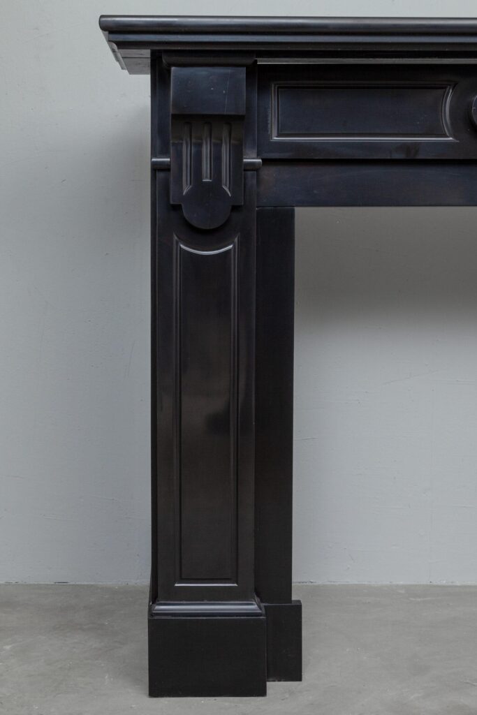 NEOCLASSIC BLACK MARBLE ANTIQUE FIREPLACE