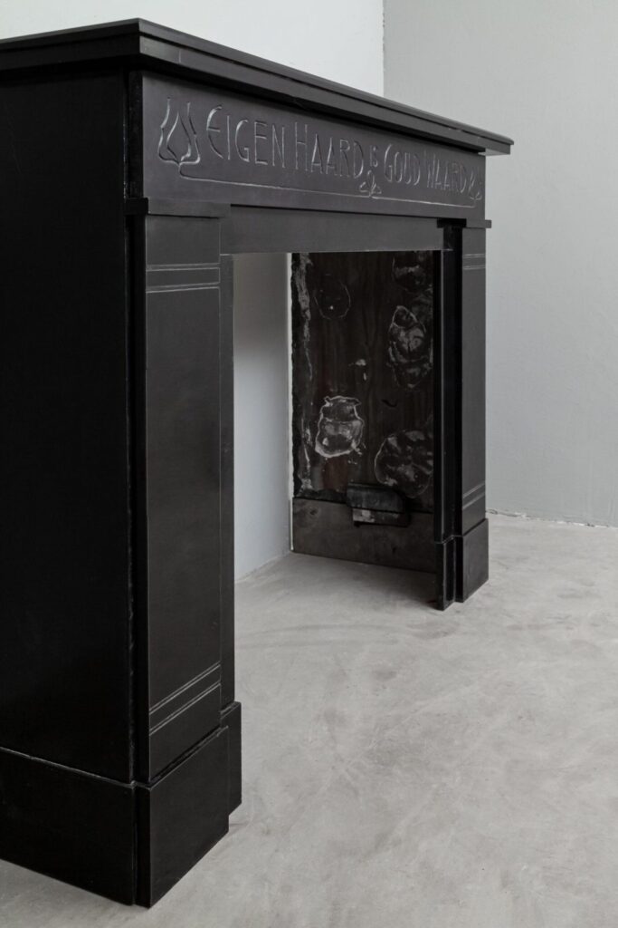 Art Nouveau Special Carved Antique Fireplace