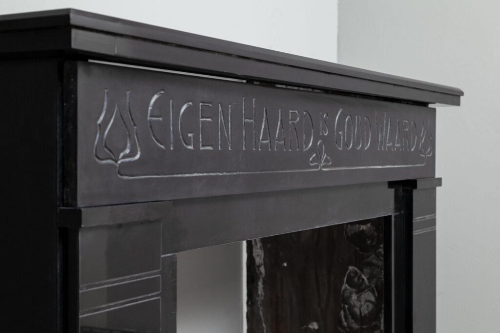 Art Nouveau Special Carved Antique Fireplace