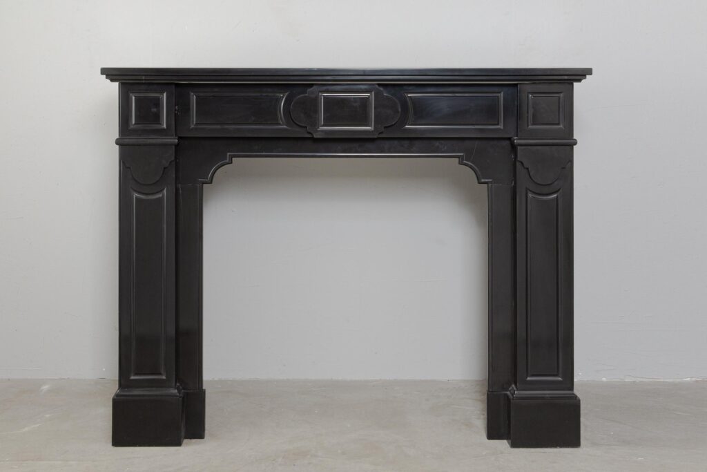 NEOCLASSIC BLACK MARBLE ANTIQUE FIREPLACE