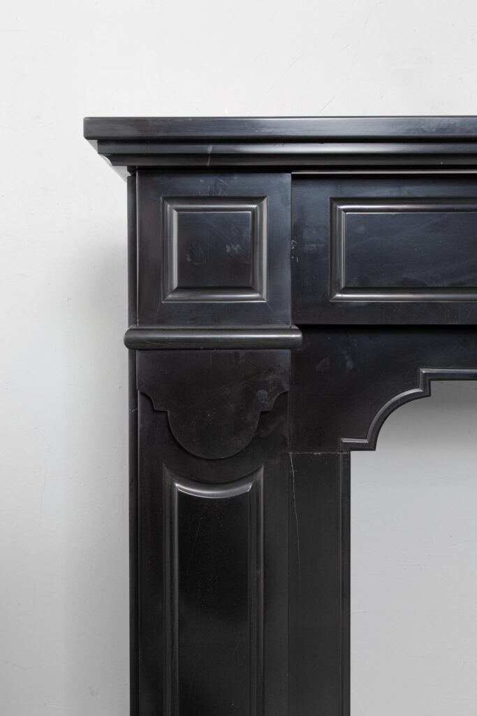 NEOCLASSIC BLACK MARBLE ANTIQUE FIREPLACE
