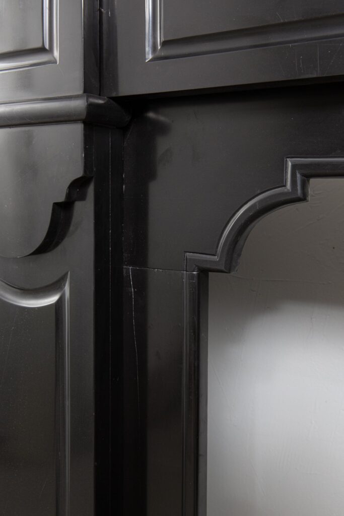 NEOCLASSIC BLACK MARBLE ANTIQUE FIREPLACE