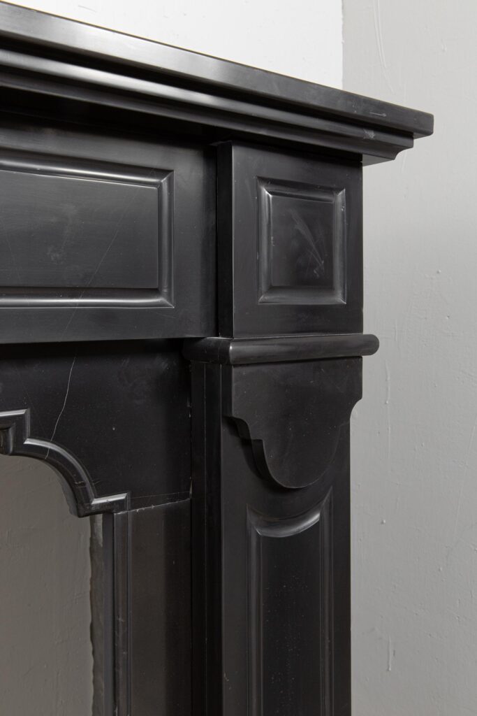 NEOCLASSIC BLACK MARBLE ANTIQUE FIREPLACE