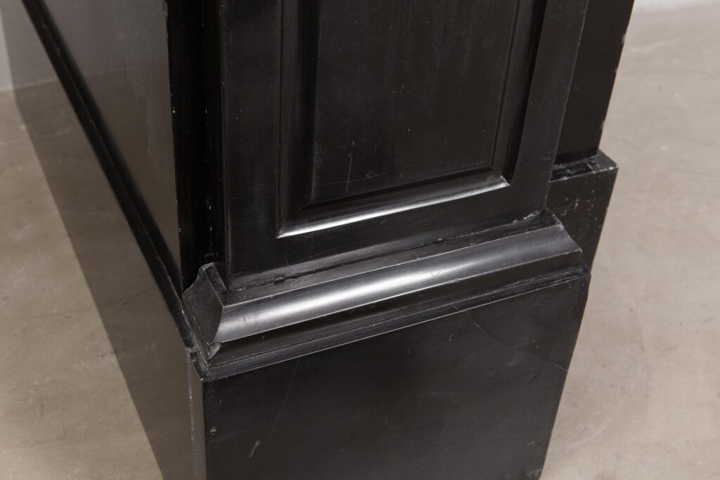 BLACK MARBLE ANTIQUE FIREPLACE