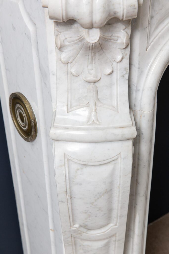 Luxe Louis XV Carrara Marmer Antieke Front Schouw