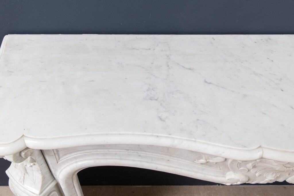 Luxe Louis XV Carrara Marmer Antieke Front Schouw
