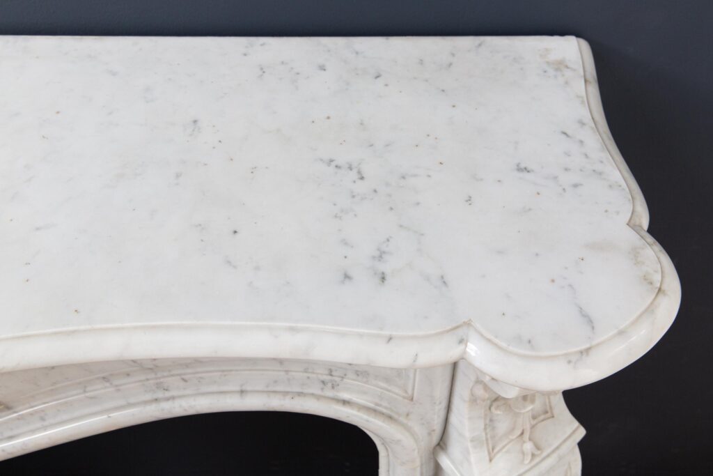 Luxe Louis XV Carrara Marmer Antieke Front Schouw