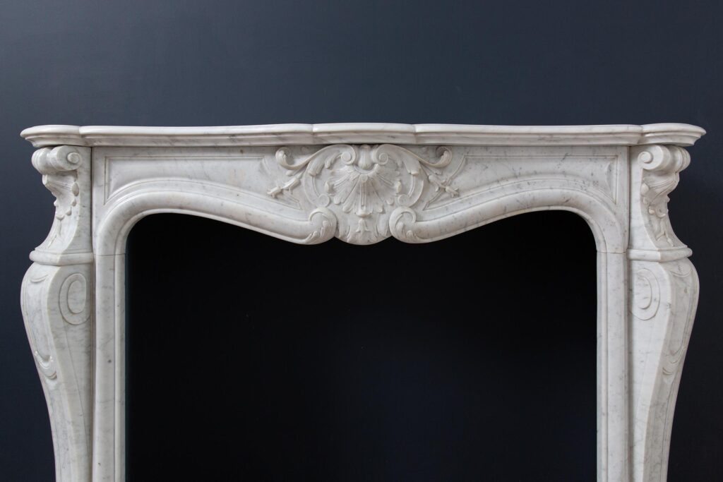 Luxe Louis XV Carrara Marmer Antieke Front Schouw