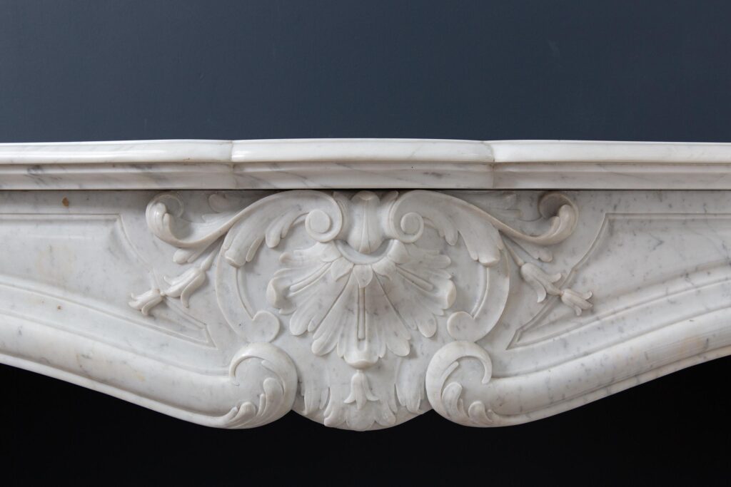 Luxe Louis XV Carrara Marmer Antieke Front Schouw